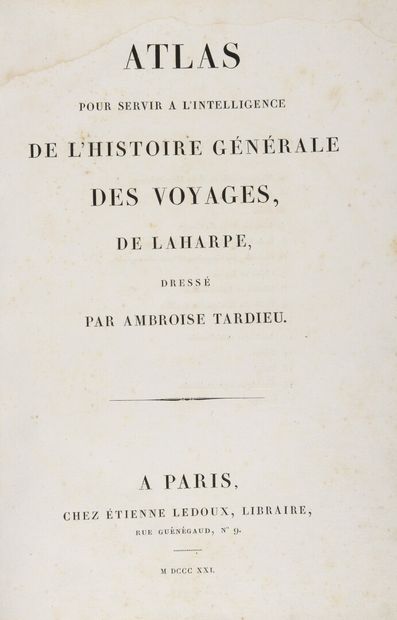 null ATLAS] - TARDIEU, Ambroise - Atlas to serve for the intelligence of the General...