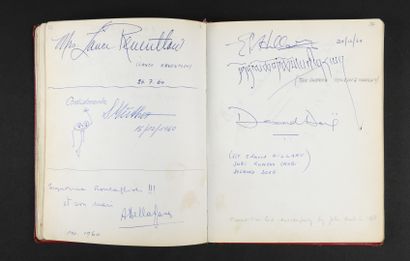 null GOLDEN BOOK.


	Remarkable guestbook of Pierre Berlacki who held a restaurant,...