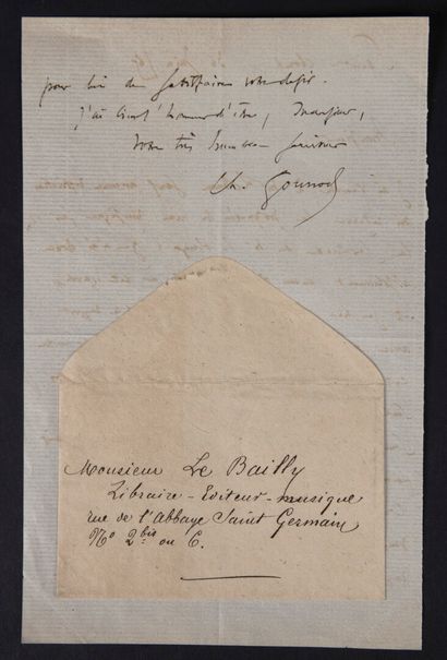 null GOUNOD Charles [Paris, 1818 - id., 1893], compositeur français.


	Lettre autographe...