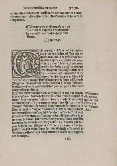 null GOTHIQUE] - (Livre des merveilles du monde. Paris, J. Kerver, c. 1522). In-4,...