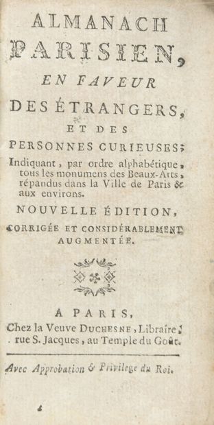 null PARIS] - Almanach parisien, en faveur des étrangers, et des personnes curieuses...