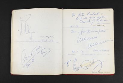 null GOLDEN BOOK.


	Remarkable guestbook of Pierre Berlacki who held a restaurant,...