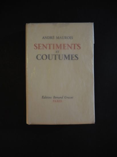null MAUROIS, André - Sentiments et coutumes. Paris, Grasset,

1934, in-16, br.,...