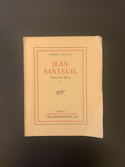 null PROUST, Marcel - Jean Santeuil. Préface d'André Maurois. Paris, Gallimard, 1952....