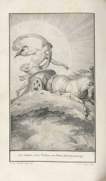 null SAINT-LAMBERT - Les Saisons, Pöeme. 7e éd. Amsterdam, 1775. In-8, Front., 467...