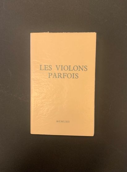 null SAGAN, Françoise - Les Violons parfois. Paris, Julliard, 1962. In-12, br. 


...