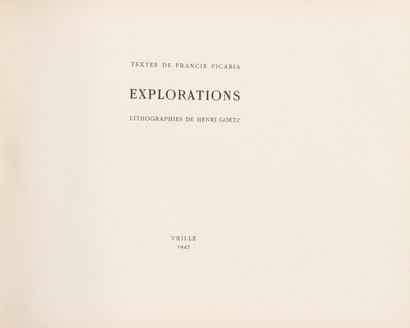 null PICABIA, Francis - Explorations. P.aris, Vrille, 1947, in-4 Italian style, half...