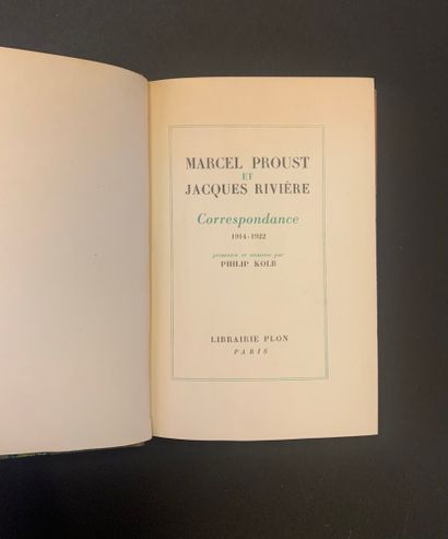 PROUST, Marcel & RIVIÈRE, Jacques - Correspondance...