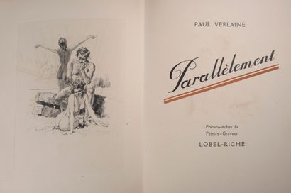 null VERLAINE, Paul - In parallel. [Paris, Lobel-Riche, 1943], Fort in-4, in ff,...