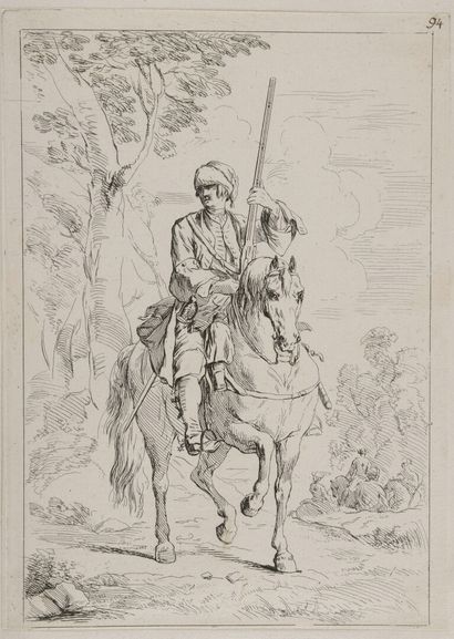 null PARROCEL, Charles - Divers desseins de cavalerie et d'infanterie (Various attitudes...