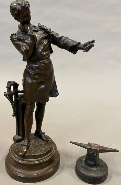 null Henryk II KOSSOWSKI (1855-1921) 

Le Forgeron

Epreuve en bronze, Numéroté L411,...