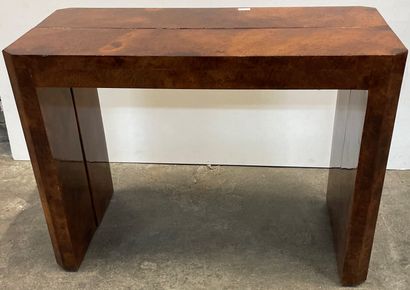 Dining room table console in burr walnut...