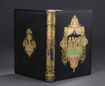 null Box of romantic books from the 19th century, some with polychrome bindings