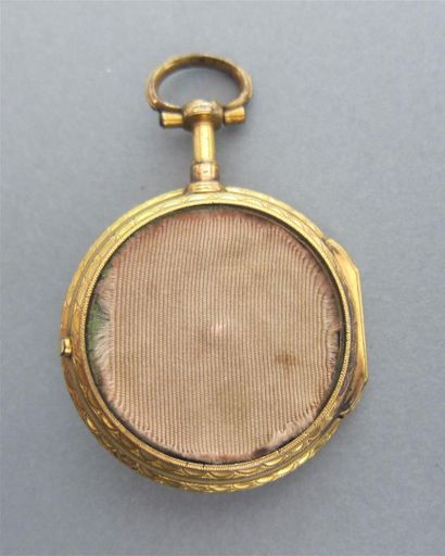 null Sundial and compass in the form of a brass pocket watch, 

Signed Rousseau in...