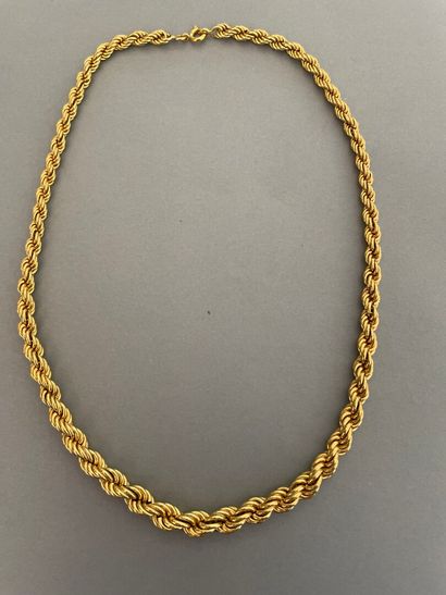 MURAT - Gold-plated twisted chain necklace....