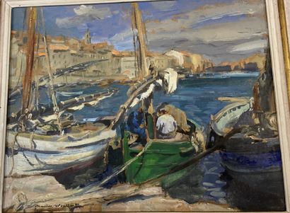 null Marius WOULFART (1905-1991)

Bateaux au port

Huile sur panneau, signée en bas...