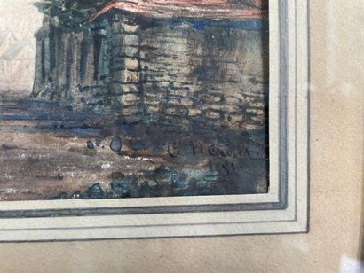 null School of the XIXth century

"Village scenes".

Two watercolors, one bearing...