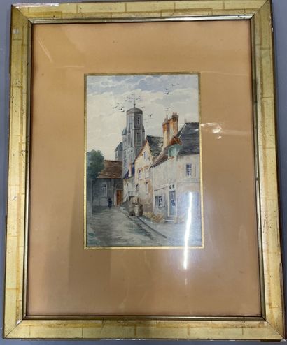null Eugénie GRUYER-BRIELMAN (1858-?)

Village street, 

Watercolour signed lower...