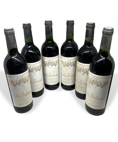 null 12 bouteilles de LA BELIERE BARON PHILIPPE DE ROTHSCHILD Bordeaux 1998, étiquettes...