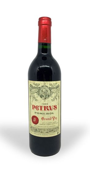 1 bottle of PETRUS Pomerol 1993, Grand Vin, Mme L.P. Lacoste-Loubat, very slightly...