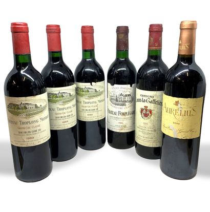 null 12 bottles : 

- 6 Château CANON 1er, Saint Emilion Grand Cru 1986, 2 base neck,...