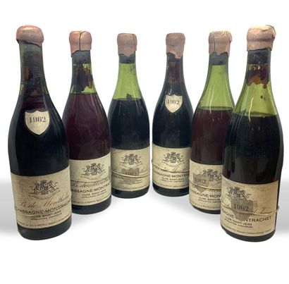null 12 bottles CHASSAGNE-MONTRACHET Clos Saint-Jean de B. de Monthélie, 11 of 1962,...