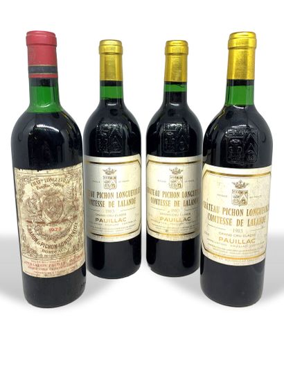  4 bottles: 
- 3 of Château PICHON LONGUEVILLE COMTESSE DE LALANDE Grand Cru Classé...