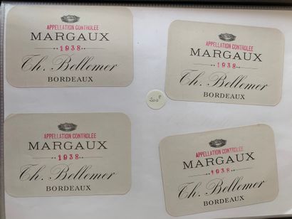 null 2 albums d'environ 300/400 étiquettes de vin de Bordeaux Grands Crus, XIXème...