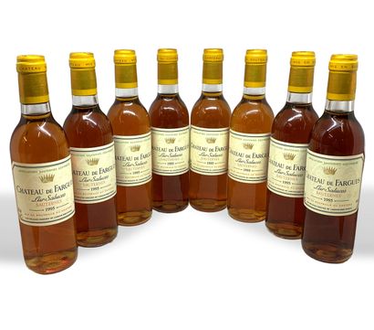 null 24 half-bottles of Château de FARGUES Lur Saluces Sauternes 1995, 3 base neck,...