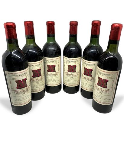 null 12 bottles of BORDEAUX Réserve Personnelle 1966 from Château MALAGAR, 3 slightly...