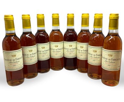 null 24 half-bottles of Château de FARGUES Lur Saluces Sauternes 1993, 5 base neck,...