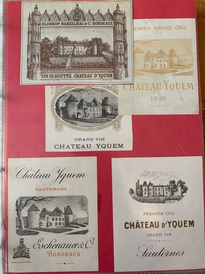null 2 albums d'environ 600/800 étiquettes de vin de Bordeaux, Grands Crus Classés...