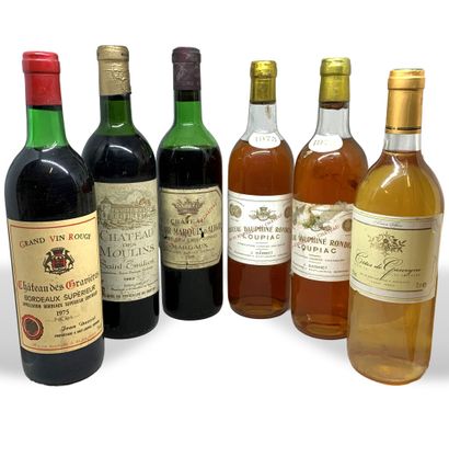  12 bouteilles : 
- 7 de Château BEL AIR MARQUIS d'ALIGRE Grand Cru Exceptionnel...