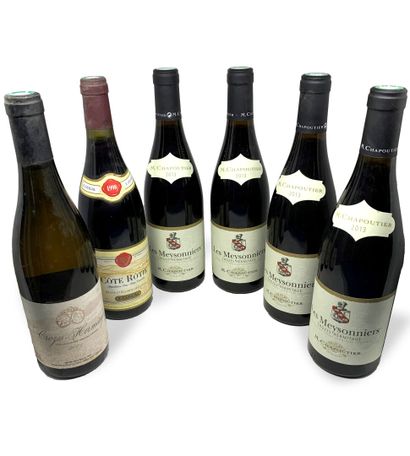 null 12 bottles : 

- 6 CÔTE-RÔTIE Les Bécasses Maison Chapoutier, 1 of 2007, 5 of...