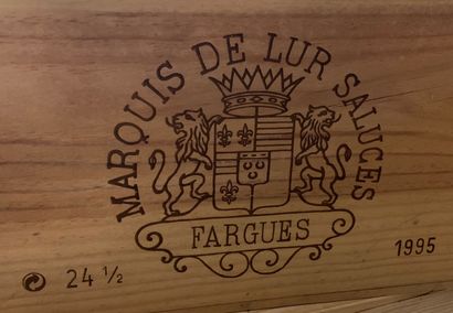 null 24 demi-bouteilles de Château de FARGUES Lur Saluces Sauternes 1995, 2 base...