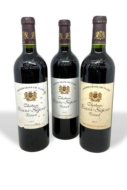 null 7 bouteilles : 

- 3 Château BEAU-SEJOUR BECOT, Premier Grand Cru Classé, Saint-Emilion,...