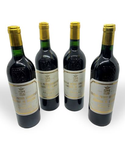 null 4 bouteilles de Château PICHON LONGUEVILLE COMTESSE DE LALANDE Grand Cru Classé...