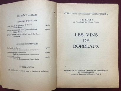 null (BORDEAUX.) 2 volumes brochés : 

- CORDIER, D. Les Grands Vins de Bordeaux,...