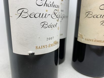 null 7 bouteilles : 

- 3 Château BEAU-SEJOUR BECOT, Premier Grand Cru Classé, Saint-Emilion,...