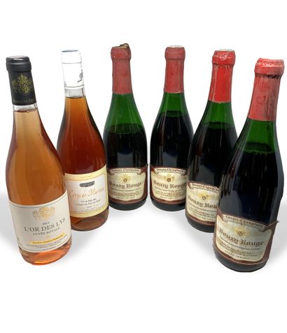  12 bouteilles : 
- 4 COTEAUX CHAMPENOIS Bouzy rouge d'Hubert Dauvergne, 3 très basse...