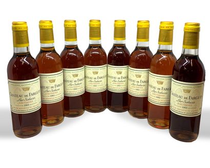 null 24 half-bottles of Château de FARGUES Lur Saluces Sauternes 1993, 5 base neck,...