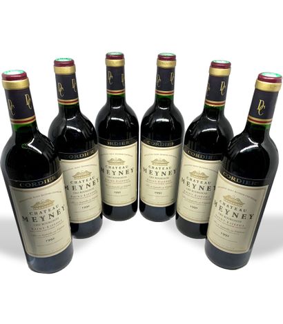 null 10 bouteilles de Château MEYNEY Cru Bourgeois Saint-Estèphe 1992, caisse bois...