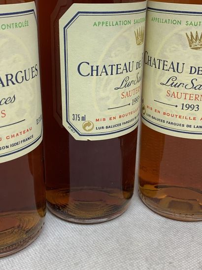 null 24 half-bottles of Château de FARGUES Lur Saluces Sauternes 1993, 5 base neck,...