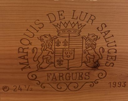 null 24 demi-bouteilles de Château de FARGUES Lur Saluces Sauternes 1993, 5 base...