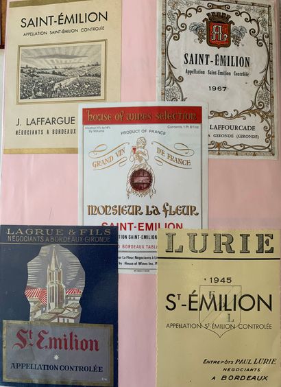 null 2 albums d'environ 800/1000 étiquettes de vin de Bordeaux, Saint-Emilion et...