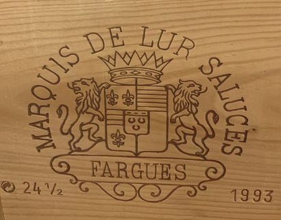 null 24 demi-bouteilles de Château de FARGUES Lur Saluces Sauternes 1993, 4 base...