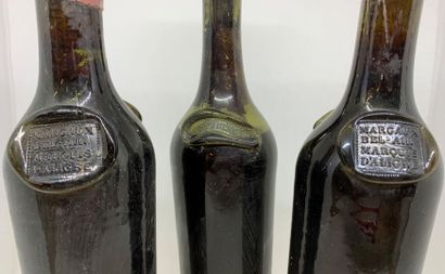  3 bouteilles de BEL AIR MARQUIS D'ALIGRE, emplies selon Mr Boyer avec le millésime...