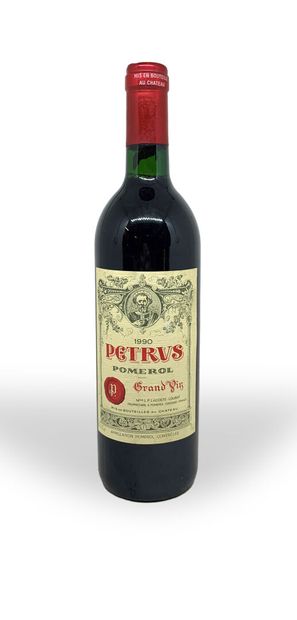 null 1 bottle of PETRUS Pomerol 1990, Grand Vin, Mrs. L.P. Lacoste-Loubat, neck base,...