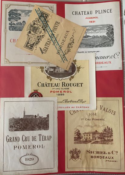 null 2 albums d'environ 400/600 étiquettes de vin de Bordeaux, Blayais, Fronsac,...