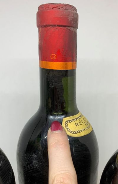 null 9 bouteilles de Château du GAZIN Canon-Fronsac 1967, 4 légèrement bas, 2 haute...